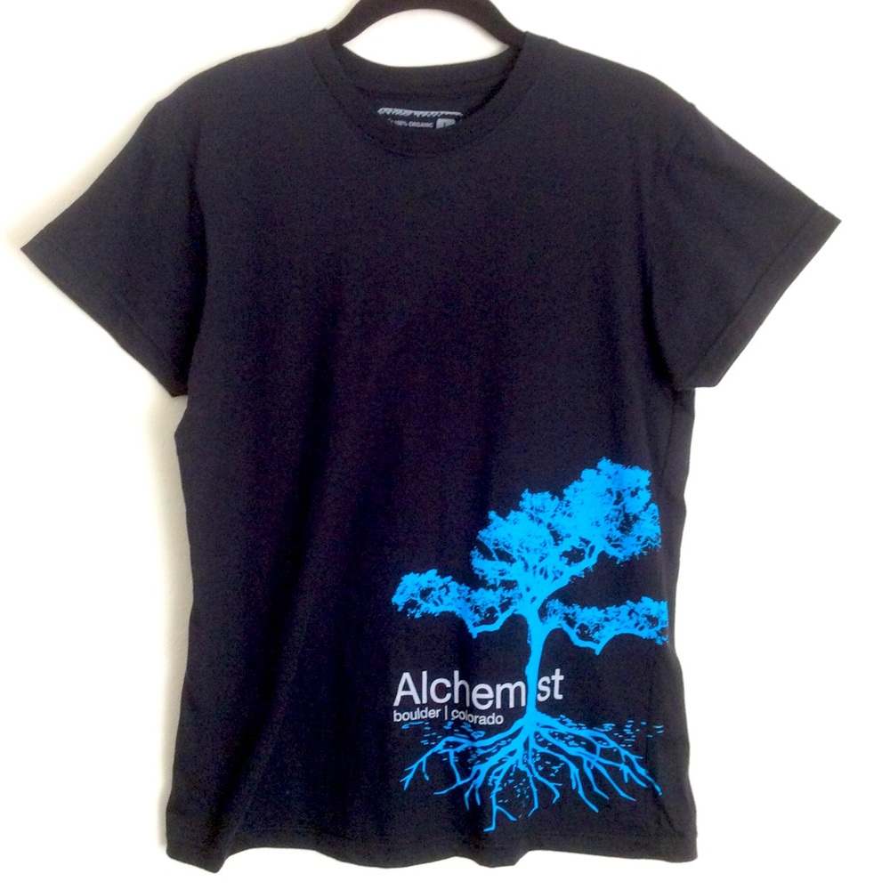 Alchemist Boulder Colorado Organic Cotton Tee Sz L